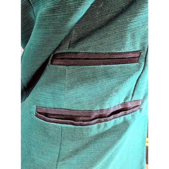 Vintage Madame D Faille Blazer Teal Green Longline Size 38 (US 6-8) - Picture 6 of 7
